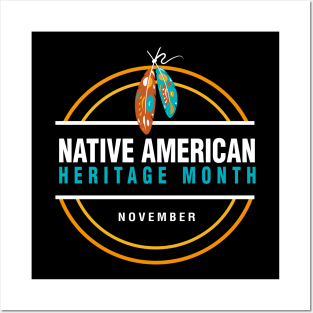 Native American Heritage Month logo design Posters and Art